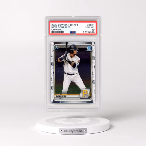 2020 Bowman Draft #BD81 Nick Gonzales - Chrome (PSA 10 GEM MINT)