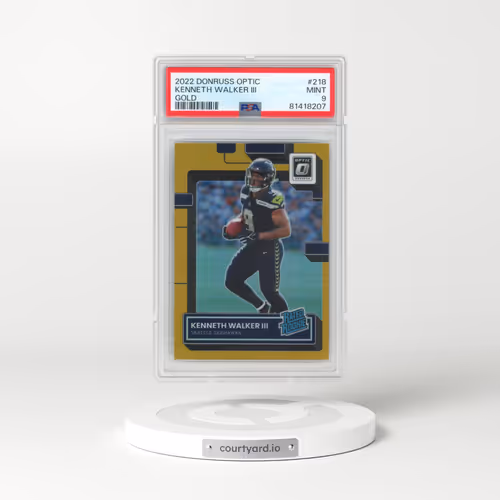 2022 Panini Donruss Optic #218 Kenneth Walker III - Gold (PSA 9 MINT)