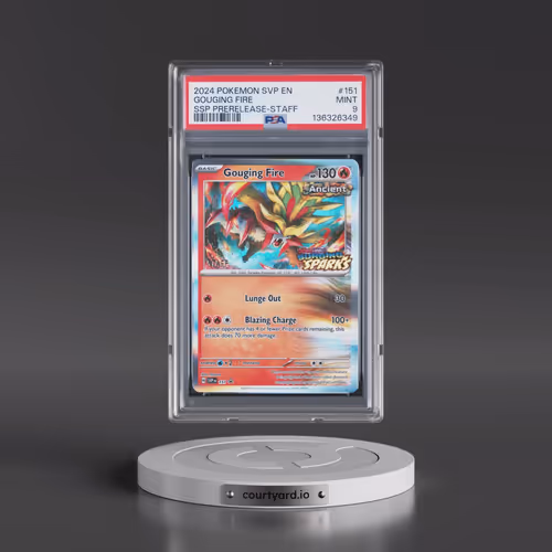 2024 Pokémon Svp EN-SV Black Star Promo #151 Gouging Fire - Surging Sparks Prerelease-Staff (PSA 9 M
