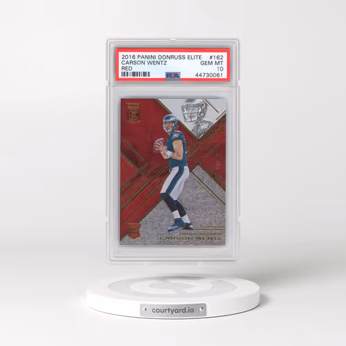 2016 Panini Donruss Elite #162 Carson Wentz - Red (PSA 10 GEM MINT)
