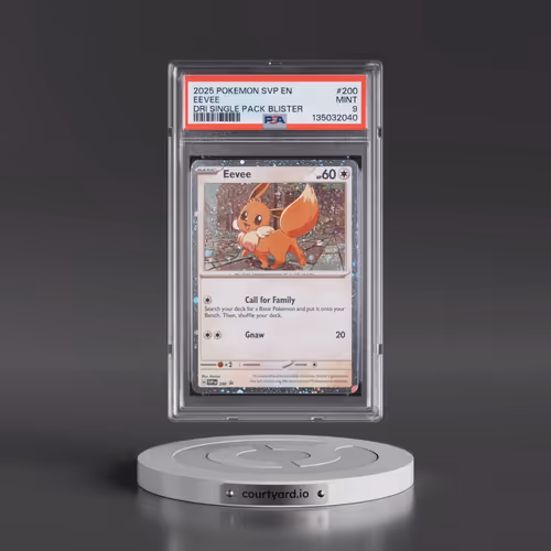 2025 Pokémon Svp EN-SV Black Star Promo #200 Eevee - Destined Rivals Single Pack Blister (PSA 9 MINT