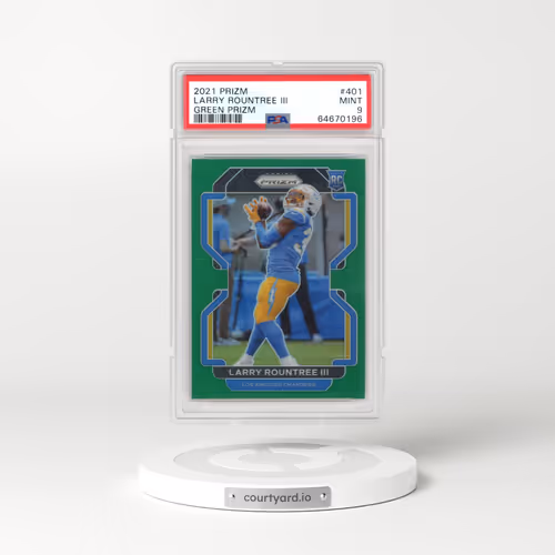 2021 Panini Prizm #401 Larry Rountree III - Green Prizm (PSA 9 MINT)