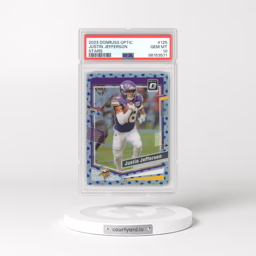 2023 Panini Donruss Optic #125 Justin Jefferson - Stars (PSA 10 GEM MINT)