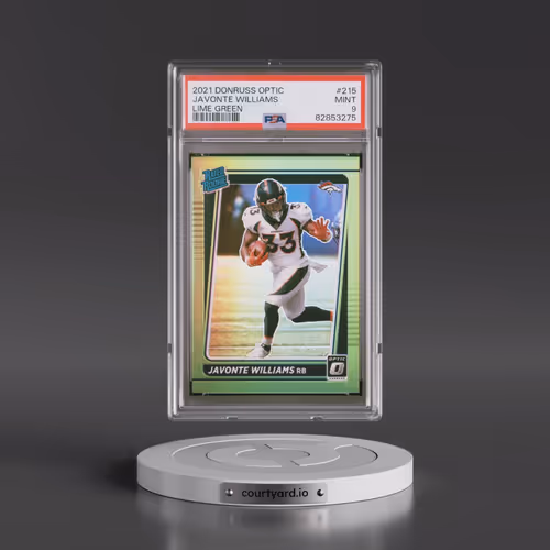 2021 Panini Donruss Optic #215 Javonte Williams - Lime Green (PSA 9 MINT)