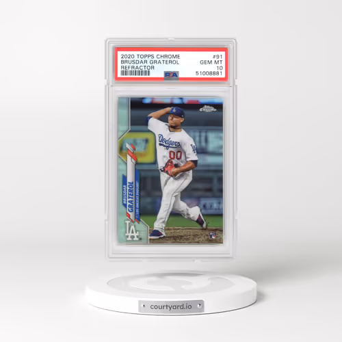 2020 Topps Chrome #91 Brusdar Graterol - Refractor (PSA 10 GEM MINT)