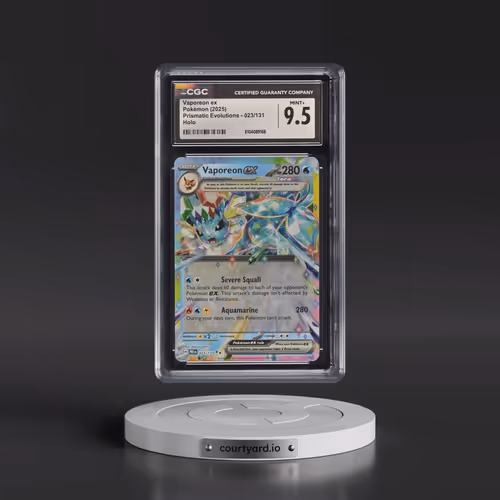 2025 Prismatic Evolutions - PRE EN #023/131 Vaporeon ex - Holo (CGC 9.5 MINT+)