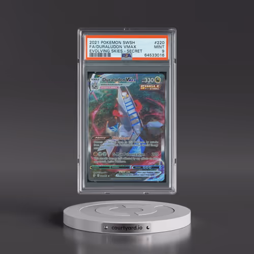 2021 Pokémon Sword & Shield Evolving Skies #220 Duraludon Vmax - Full Art Secret (PSA 9 MINT)