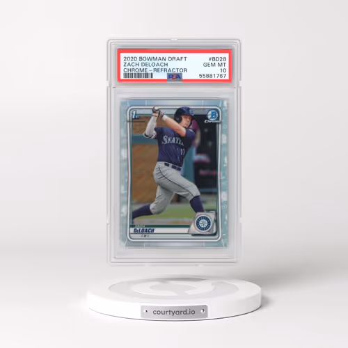 2020 Bowman Draft #BD28 Zach Deloach - Chrome-Refractor (PSA 10 GEM MINT)