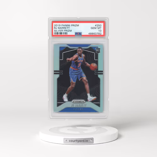 2019 Panini Prizm #250 RJ Barrett - Silver Prizm (PSA 10 GEM MINT)