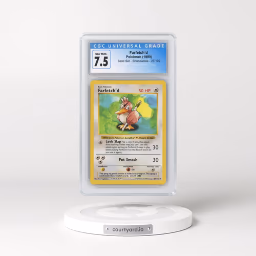 1999 Base Set #27/102 Farfetch'd - Shadowless Shadowless (CGC 7.5 NM+)