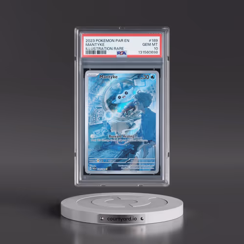 2023 Pokémon Par EN-Paradox Rift #189 Mantyke - Illustration Rare (PSA 10 GEM MINT)
