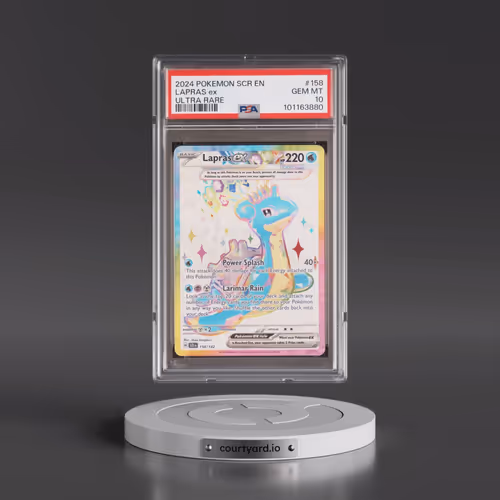 2024 Pokémon Scr EN-Stellar Crown #158 Lapras EX - Holo Ultra Rare (PSA 10 GEM MINT)