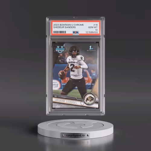 2023 Bowman University Chrome #16 Shedeur Sanders (PSA 10 GEM MINT)
