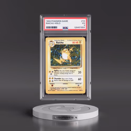 1999 Pokémon Game #14 Raichu - Holo (PSA 3 VG)