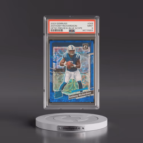 2023 Panini Donruss #343 Anthony Richardson - Optic Preview-Blue Scope (PSA 9 MINT)