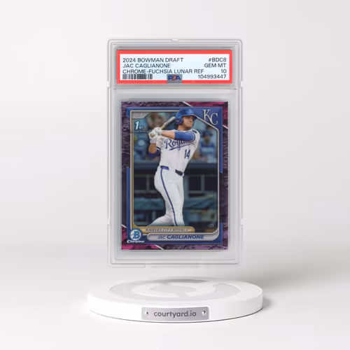 2024 Bowman Draft #BDC8 Jac Caglianone - Chrome-Fuchsia Lunar Refractor (PSA 10 GEM MINT)