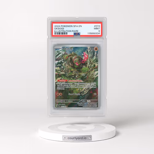 2024 Pokémon Sfa EN-Shrouded Fable #074 Okidogi - Illustration Rare (PSA 9 MINT)
