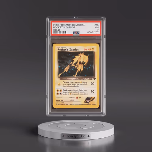2000 Pokémon Gym Challenge #15 Rocket's Zapdos - Holo (PSA 7 NM)