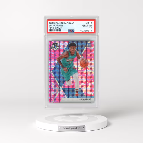 2019 Panini Mosaic #219 Ja Morant - Pink Camo (PSA 10 GEM MINT)