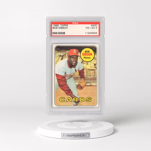 1969 Topps #200 Bob Gibson (PSA 4 VG-EX)