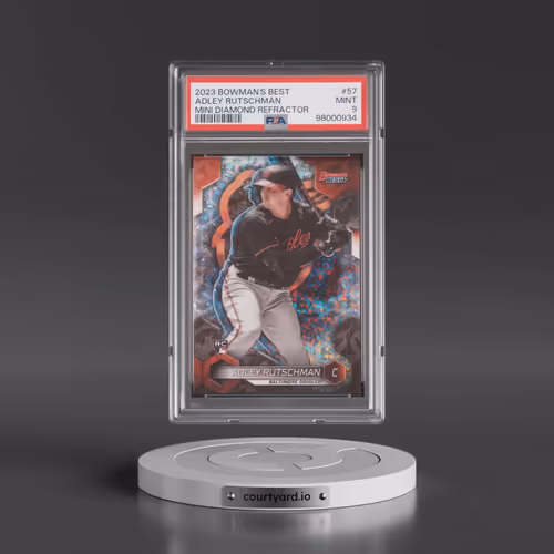 2023 Bowman's Best #57 Adley Rutschman - Mini Diamond Refractor (PSA 9 MINT)