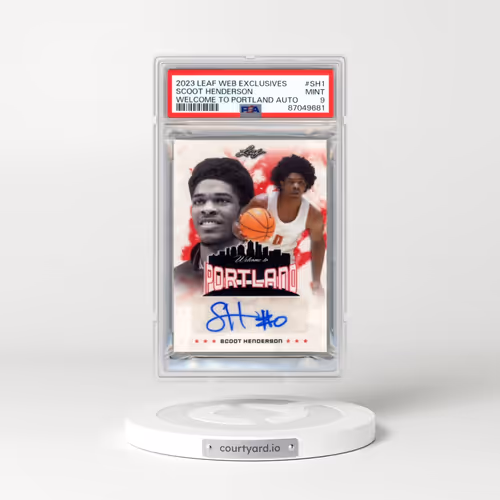 2023 Leaf Web Exclusives #SH1 Scoot Henderson - Welcome to Portland Autograph (PSA 9 MINT)