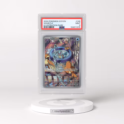 2024 Pokémon Scr EN-Stellar Crown #148 Squirtle - Illustration Rare (PSA 9 MINT)