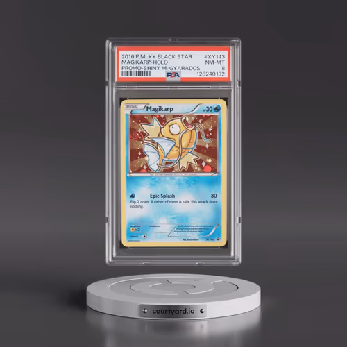 2016 Pokémon XY Black Star Promo #XY143 Magikarp - Holo Shiny Mega Gyarados (PSA 8 NM-MT)
