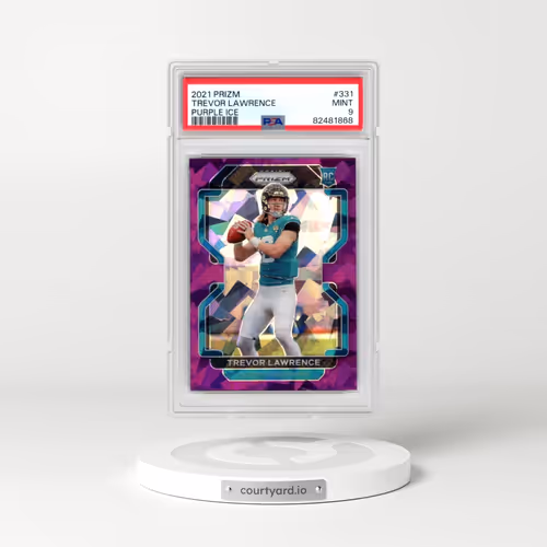 2021 Panini Prizm #331 Trevor Lawrence - Purple Ice (PSA 9 MINT)