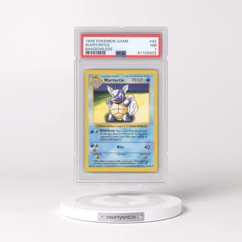 1999 Pokémon Game #42 Wartortle - Shadowless (PSA 7 NM)