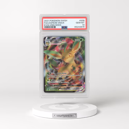 2021 Pokémon Sword & Shield Evolving Skies #008 Leafeon Vmax - Full Art (PSA 10 GEM MINT)
