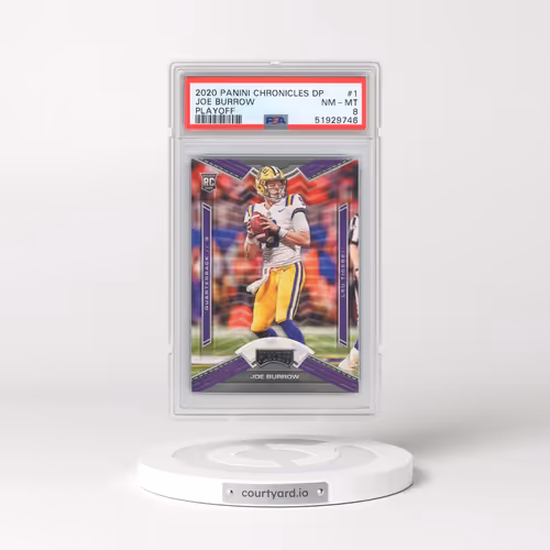2020 Panini Chronicles Draft Picks Playoff #1 Joe Burrow (PSA 8 NM-MT)