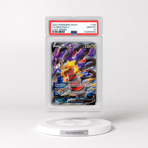 2022 Pokémon Sword & Shield Lost Origin #185 Giratina V - Holo Full Art (PSA 10 GEM MINT)