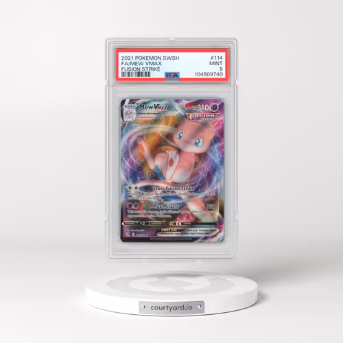 2021 Pokémon Sword & Shield Fusion Strike #114 Mew Vmax - Full Art (PSA 9 MINT)