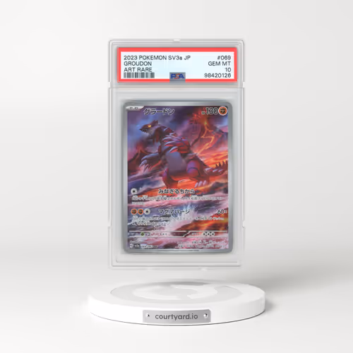 2023 Pokémon Sv3a-Raging Surf #069 Groudon - Art Rare (PSA 10 GEM MINT)