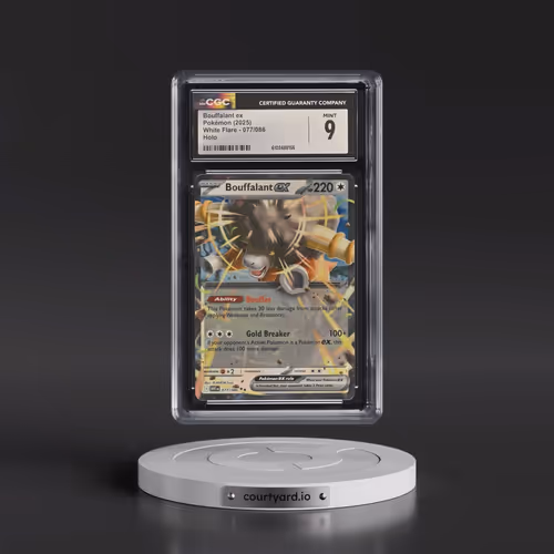 2025 Pokémon Wht EN-White Flare #077 Bouffalant EX - Holo (CGC 9 MINT)