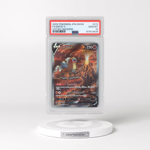 2022 Pokémon Sword & Shield Vstar Universe #213 Entei V - Holo Full Art (PSA 10 GEM MINT)