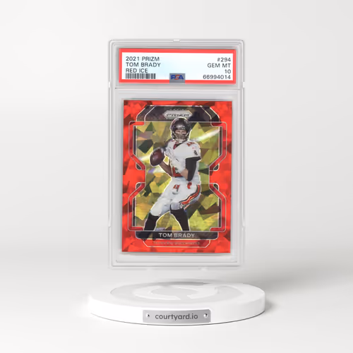2021 Panini Prizm #294 Tom Brady - Red Ice (PSA 10 GEM MINT)