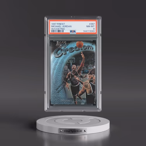 1997 Finest #287 Michael Jordan - w/Coating (PSA 8 NM-MT)
