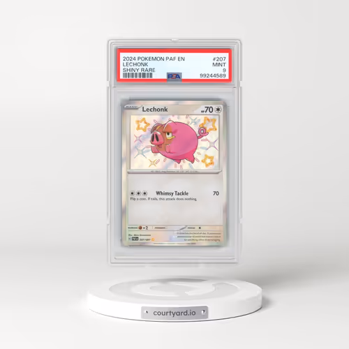 2024 Pokémon Paf EN-Paldean Fates #207 Lechonk - Shiny Rare (PSA 9 MINT)