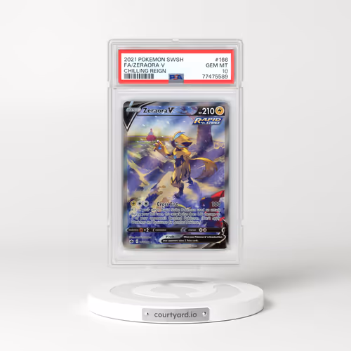 2021 Pokémon Sword & Shield Chilling Reign #166 Zeraora V - Holo Full Art (PSA 10 GEM MINT)