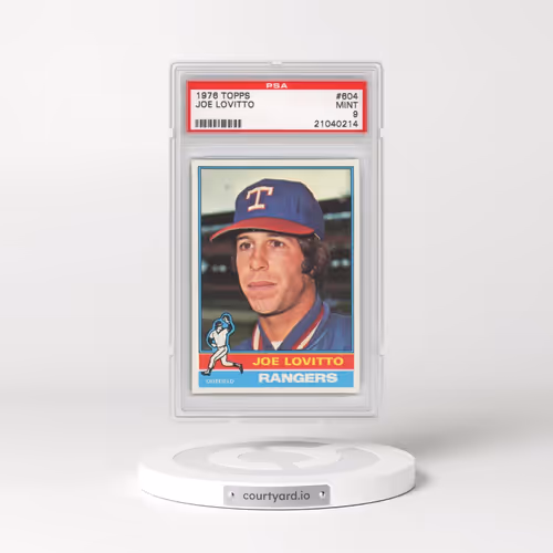 1976 Topps #604 Joe Lovitto (PSA 9 MINT)
