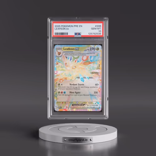 2025 Pokémon Pre EN-Prismatic Evolutions #006 Leafeon EX - Holo (PSA 10 GEM MINT)