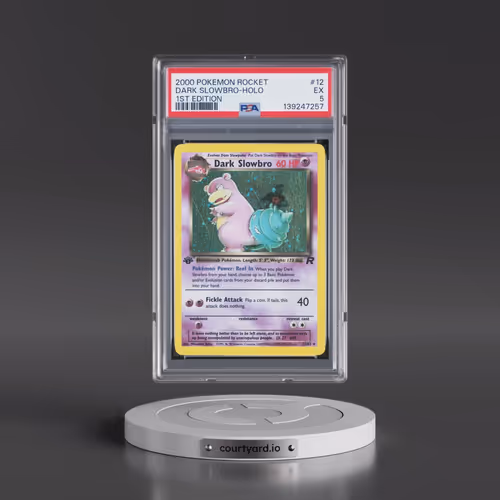 2000 Pokémon Rocket #12 Dark Slowbro - 1st Edition Holo (PSA 5 EX)
