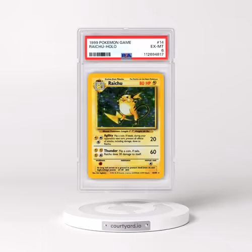 1999 Pokémon Game #14 Raichu - Holo (PSA 6 EX-MT)
