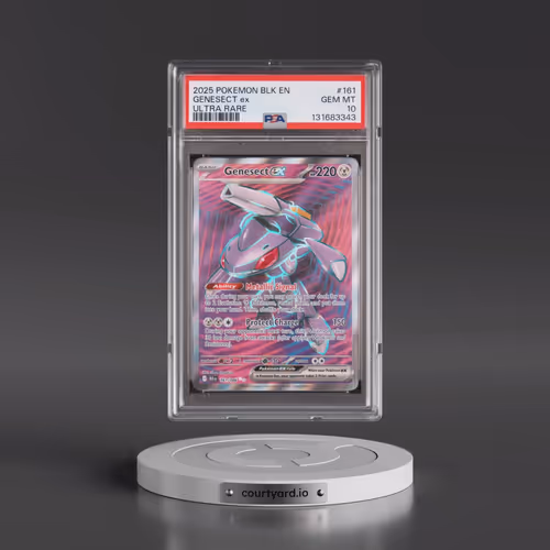2025 Pokémon Blk EN-Black Bolt #161 Genesect EX - Holo Ultra Rare (PSA 10 GEM MINT)