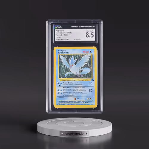 1999 Fossil #2/62 Articuno - Galaxy Star Holo (CGC 8.5 NM-MT+)