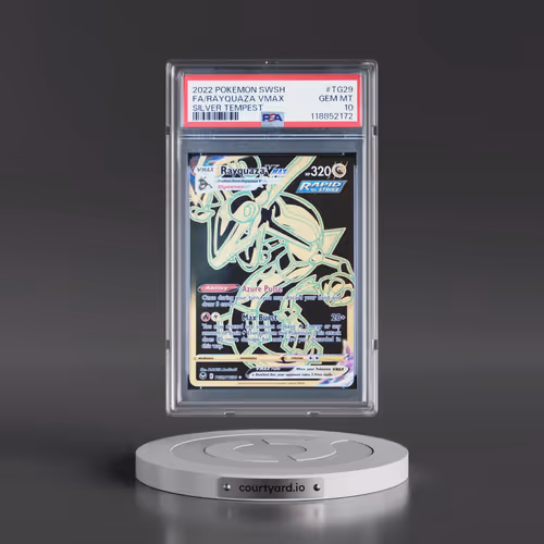 2022 Pokémon Sword & Shield Silver Tempest #TG29 Rayquaza Vmax - Full Art (PSA 10 GEM MINT)