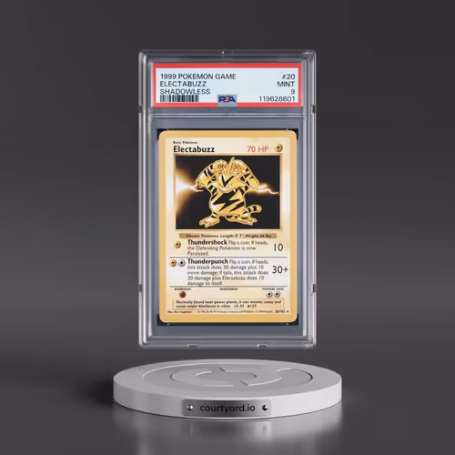1999 Pokémon Game #20 Electabuzz - Shadowless (PSA 9 MINT)