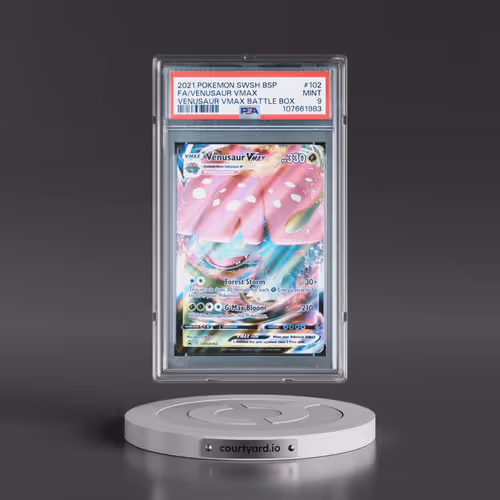 2021 Pokémon Swsh Black Star Promo #102 Venusaur Vmax - Full Art Venusaur Vmax Battle Box (PSA 9 MIN